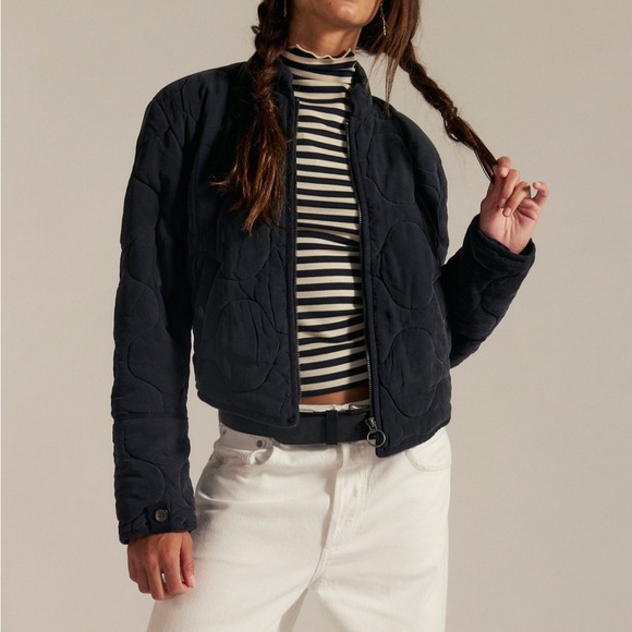 Free People Jackets & Blazers - Free People Black Quilted Bomber Jacket